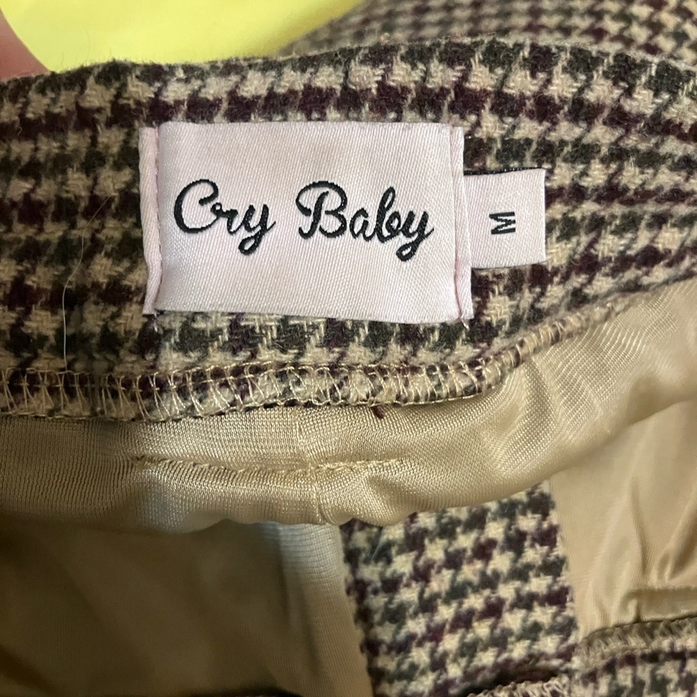 Cry Baby M houndstooth wool blend lined pedal pushers retro styling 1950’s - Picture 12 of 12